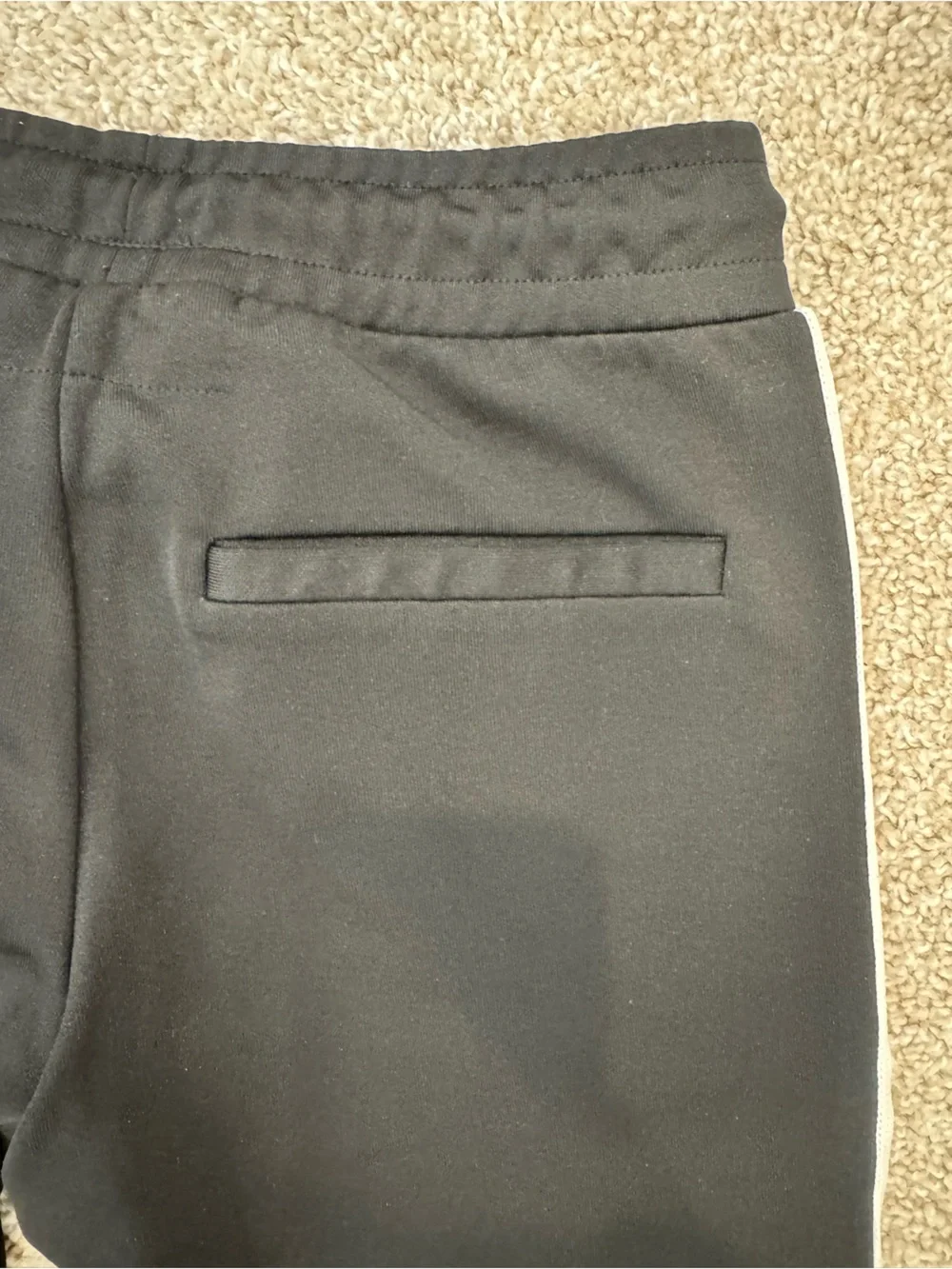 True Religion Black Joggers with White Side Stripes